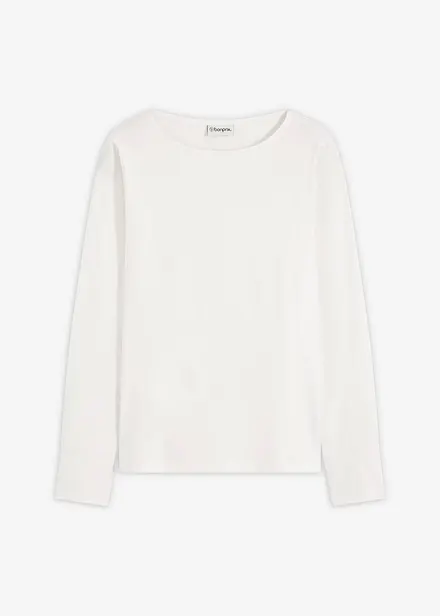 Bavlněné tričko, s dlouhými rukávy z popelínu