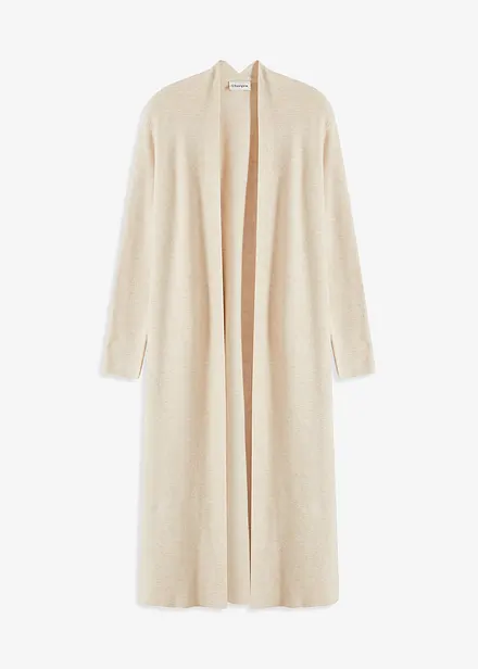 Dlouhý pletený kabátek s viskózou