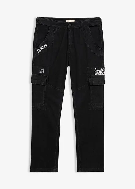 Strečov&eacute; dž&iacute;ny Relaxed Fit s pohodln&yacute;m pasem, Straight