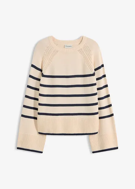 Svetr s proužky v kontrastn&iacute; barvě