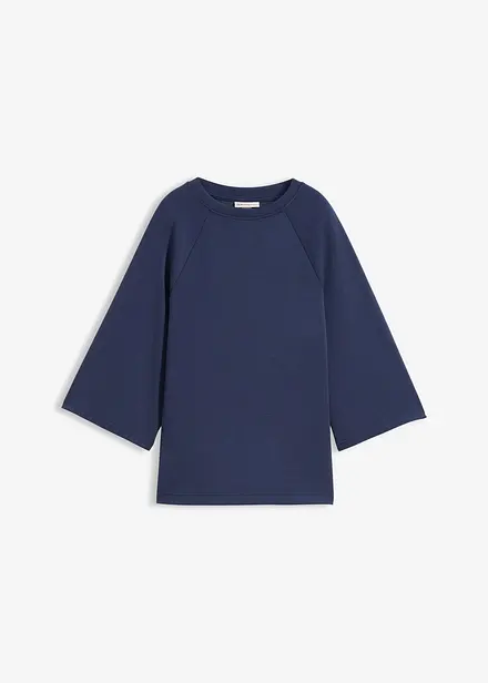 Boxy tričko z materi&aacute;lu scuba, s elastickou vsadkou