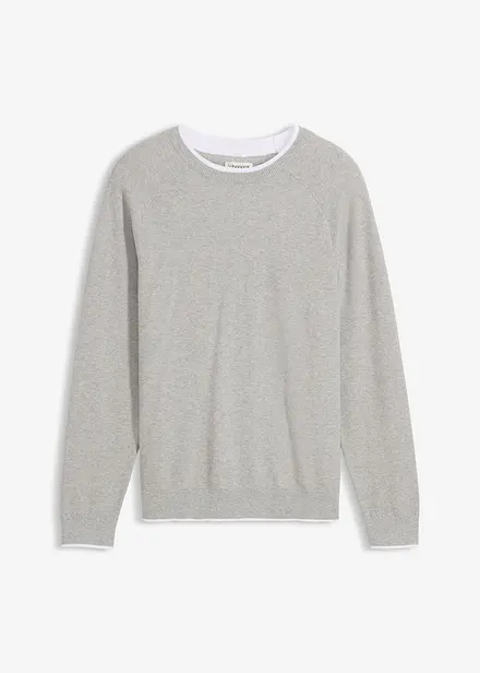 Svetr z jemn&eacute; pleteniny, s dvojit&yacute;m l&iacute;mcem