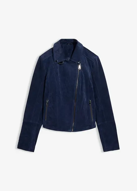 Motork&aacute;řsk&aacute; bunda z velurov&eacute; kůže