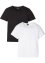 Strečové tričko s výstřihem do V (2 ks), Slim Fit, RAINBOW