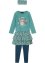 Dívčí triko, sukně, legíny, doplněk (4dílná souprava), bpc bonprix collection