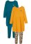 Dívčí šaty s dlouhým rukávem + legíny (4dílná souprava), bpc bonprix collection
