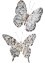Nástěnná dekorace motýlci (2dílná souprava), bpc living bonprix collection