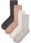 Termo ponožky na doma (4 páry) s froté uvnitř, žebrovaný vzhled, bpc bonprix collection