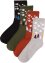 Vánoční ponožky (4 ks) se srolovaným lemem, s organickou bavlnou, bpc bonprix collection