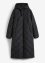 Dlouhý vatovaný, prošívaný kabát s kapucí, bpc bonprix collection
