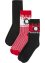 Termo ponožky (3 páry) s měkkým froté a saténovou mašličkou, bpc bonprix collection