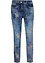 Džíny Slim Fit s květinovou výšivkou, bonprix