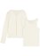 Dívčí žebrovaný kabátek a top, z organické bavlny (2dílná souprava), bpc bonprix collection