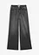 Džíny Wide Leg, Mid Waist, malý podíl streče, dlouhá délka, bonprix