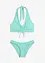 Bikiny s ramínkem kolem krku a nařasením (2dílná souprava), bonprix