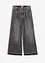 Džíny Wide Leg, High Waist, zkrácené, bonprix