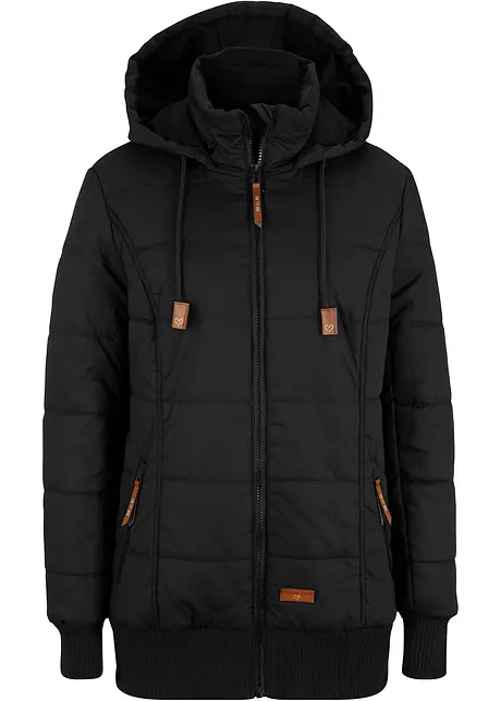 Outdoorová bunda s prvky z umělé kůže, bonprix