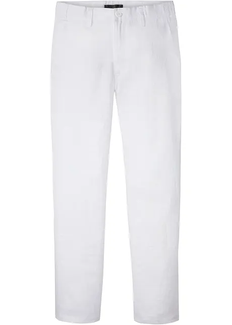Chino kalhoty Regular Fit, Straight, z čistého lnu, bonprix