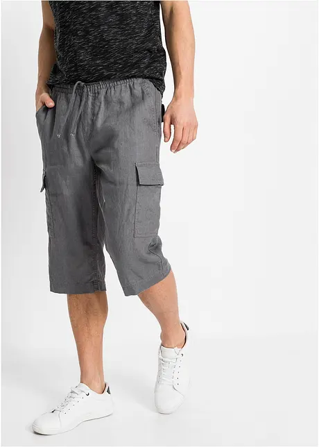 Cargo bermudy se lnem, Regular Fit, bonprix
