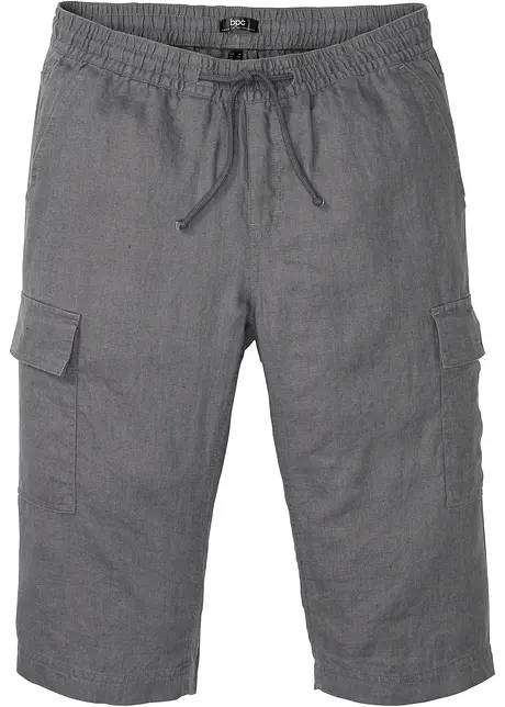 Cargo bermudy se lnem, Regular Fit, bonprix