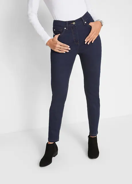 Džíny Slim Fit, Mid Waist, s pohodlnou pasovkou, bonprix