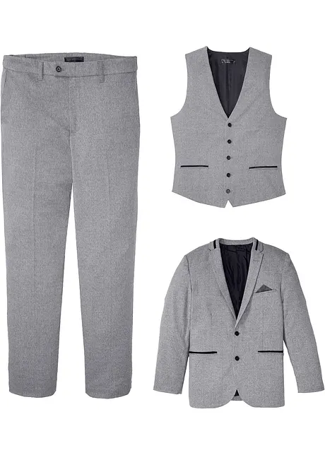 Oblek s vestou Regular Fit (3dílná sada), bonprix