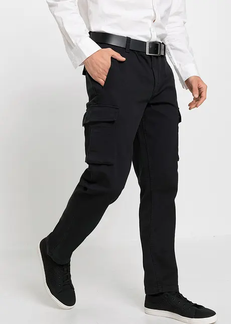 Cargo kalhoty s čistou bavlnou, Regular Fit, Straight, bonprix