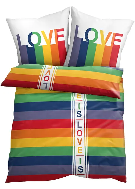 Povlečení s nápisem v Pride barvách, bonprix