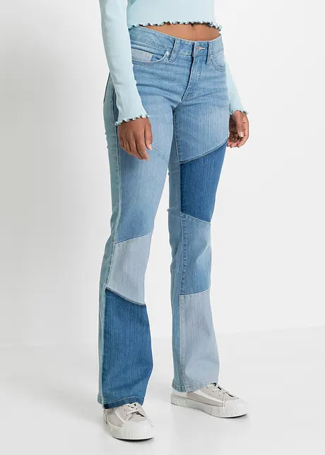 Džíny Flared, Mid Waist, bonprix