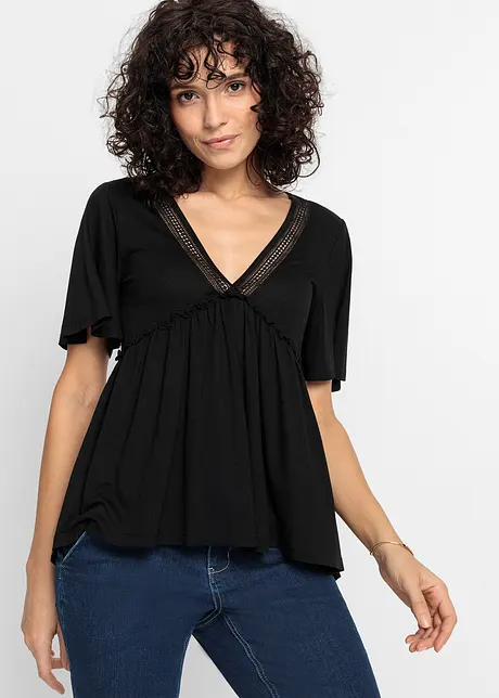 Boho triko s krajkou, BODYFLIRT