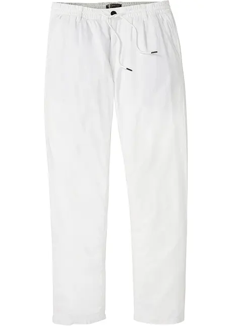 Kalhoty bez zapínání, se lnem, Relaxed Fit, Straight, bonprix