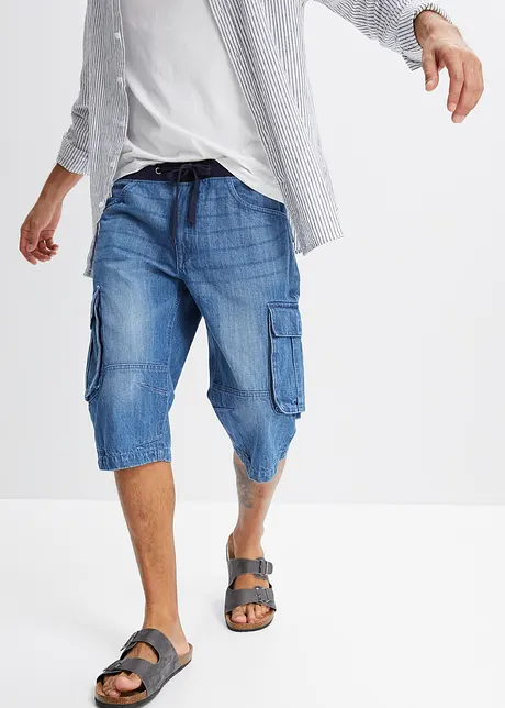 Dlouhé džínové bermudy, Relaxed Fit, bonprix