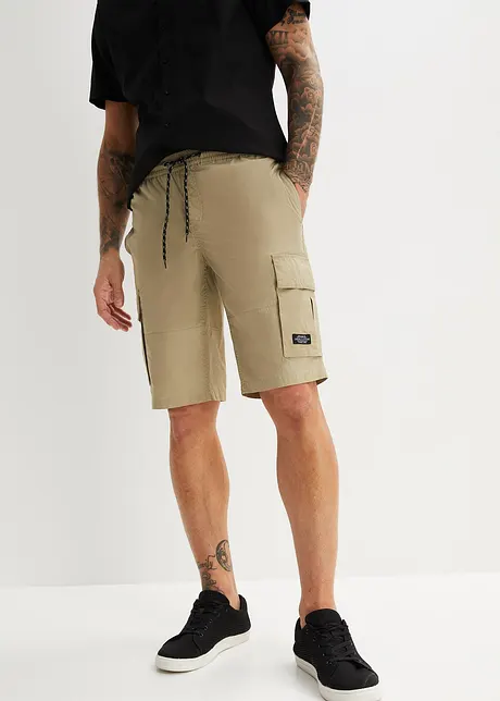 Cargo bermudy bez zapínání, pohodlný střih, Regular Fit, bonprix