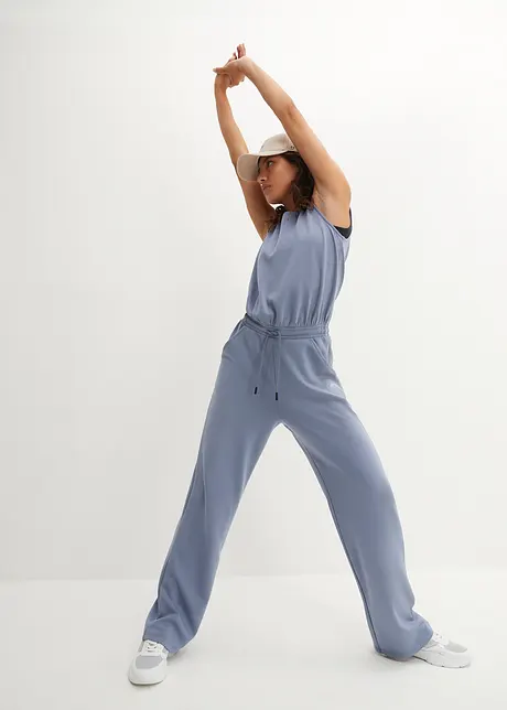 Velmi měkký Scuba jumpsuit, široké nohavice, rychleschnoucí, bonprix