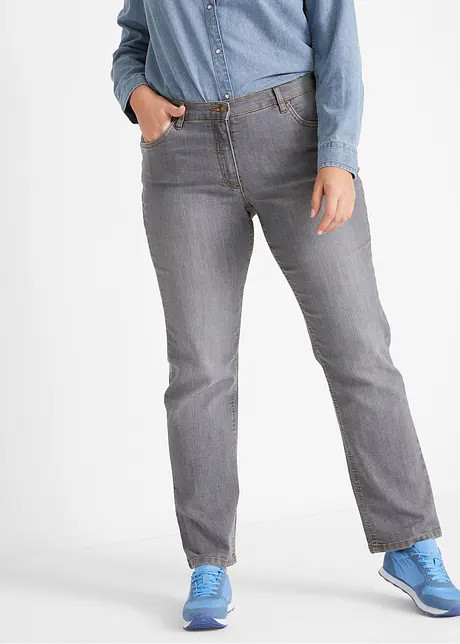 Strečové džíny High Waist, Straight, bonprix