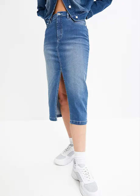 Džínová sukně, Mid Waist, bonprix