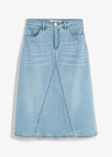 Strečová džínová sukně, High Waist, bonprix