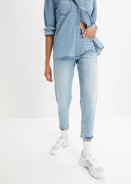 Mom džíny High Waist, malý podíl streče, zkrácené, bonprix
