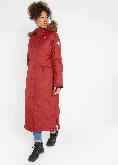 Nepromokavý outdoorový kabát s umělou kožešinou, bonprix