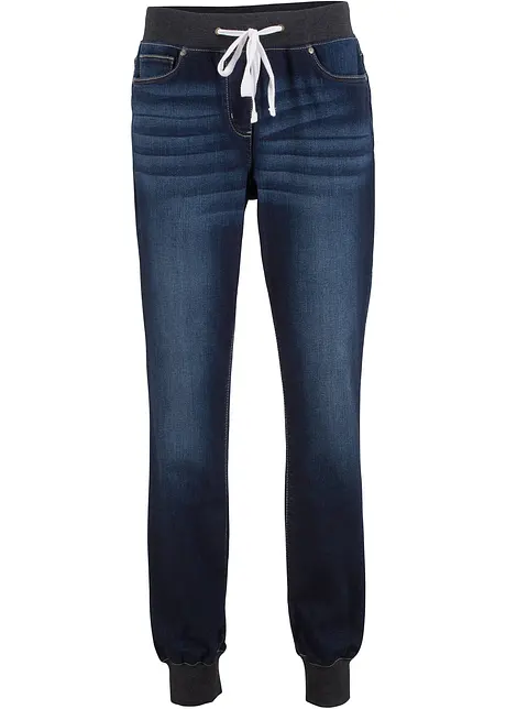 Džíny Boyfriend s elastickým pasem, Mid Waist, bonprix