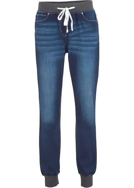 Džíny Boyfriend s elastickým pasem, Mid Waist, bonprix