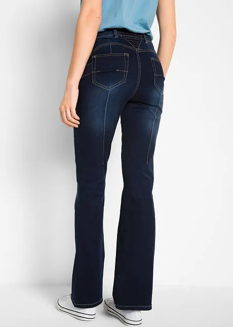 Džíny Bootcut, Mid Waist, tvarující, bonprix