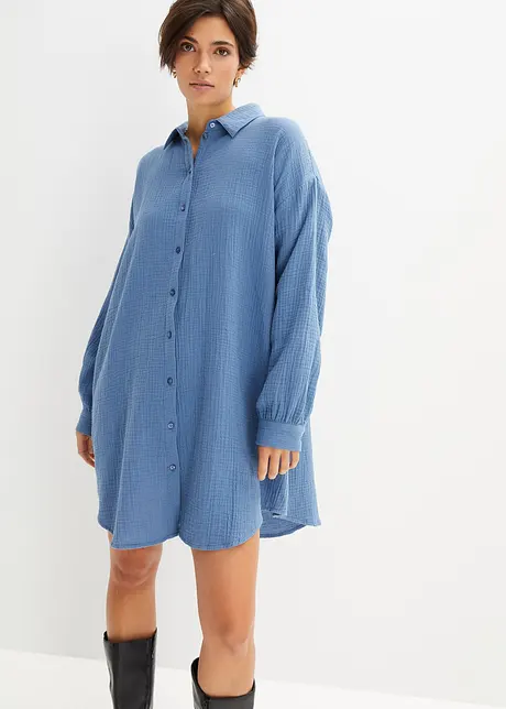 Dlouhá oversize halenka z mušelínu, bonprix