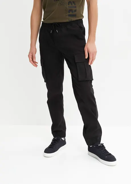 Cargo kalhoty Loose Fit bez zapínání, Straight, bonprix