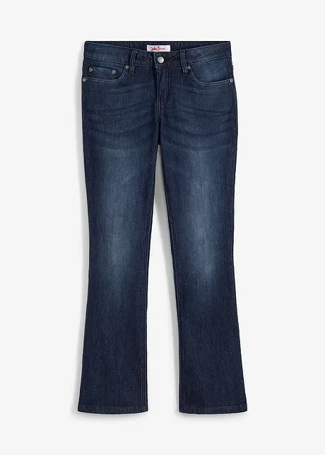 Bootcut džíny Mid Waist, strečové, bonprix