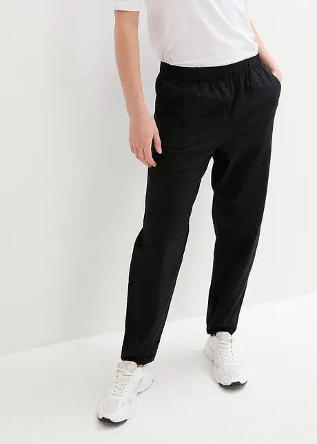 Kalhoty ze směsi bavlny a lnu, High Waist, bonprix