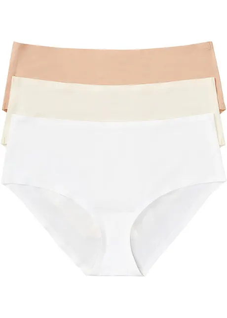 Bezešvé bokové kalhotky Feel Comfort (3 ks v balení), bonprix