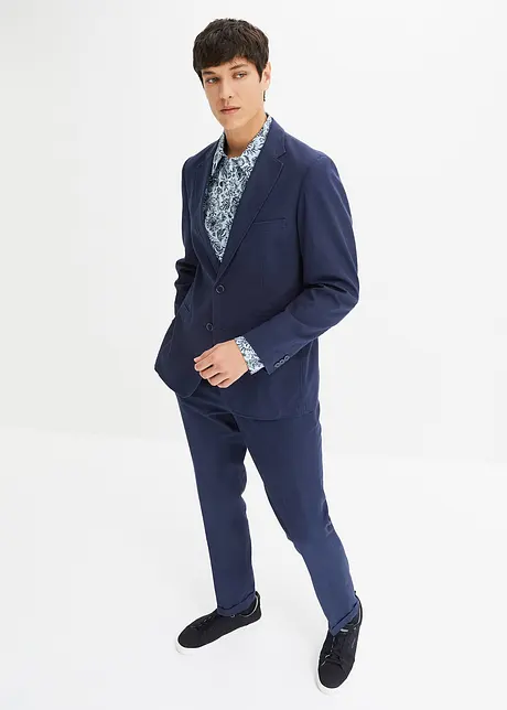 Oblek se lnem (2dílná souprava), Slim Fit, bonprix
