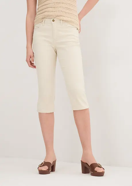 Capri džíny, Mid Waist, Slim Fit, bonprix