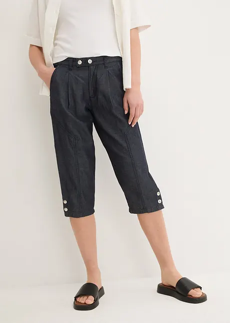 Capri džíny, středně vysoký pas, Wide Leg, John Baner JEANSWEAR